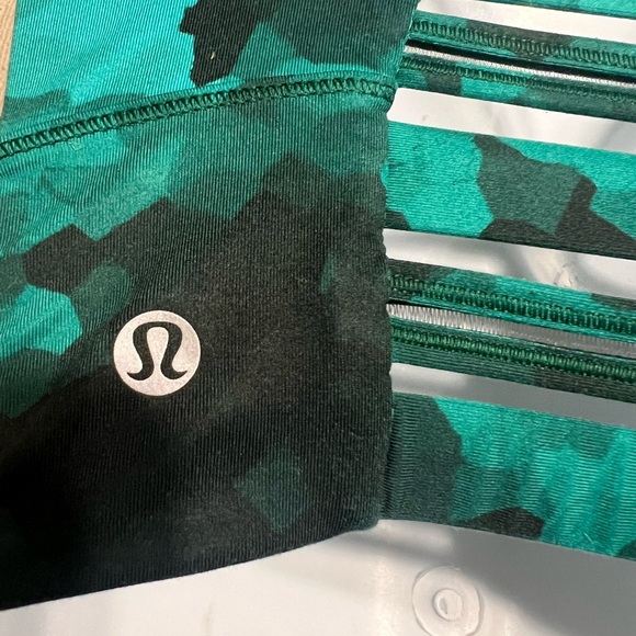 lululemon athletica Teal Camouflage Multi‑Strap Sports Bra Sz/4 - Picture 8 of 9